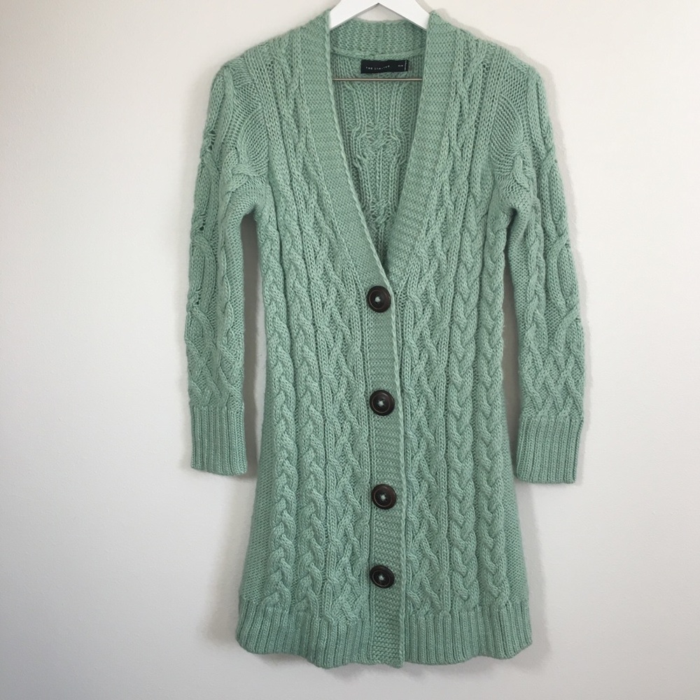 The Limited Wool Cable Long  Sweater Duster size M